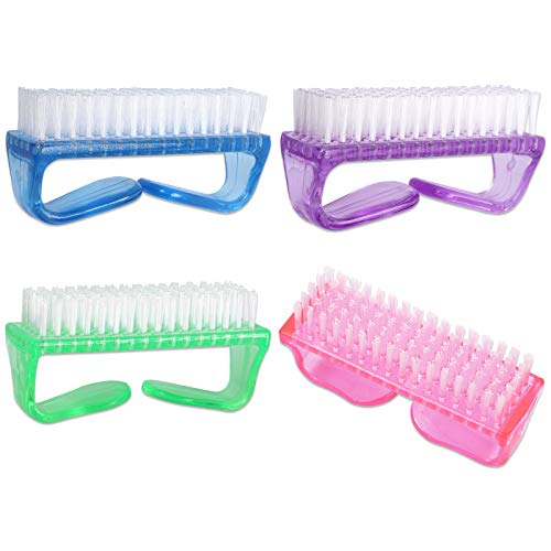 Beauticom (4 sztuki) Mieszany kolorowy pędzel do szorowania z uchwytem do stosowania na szczotce do paznokci, szczotki do czyszczenia, szczotki do manicure, szczotki do dezynfekcji, pędzel ogólnego