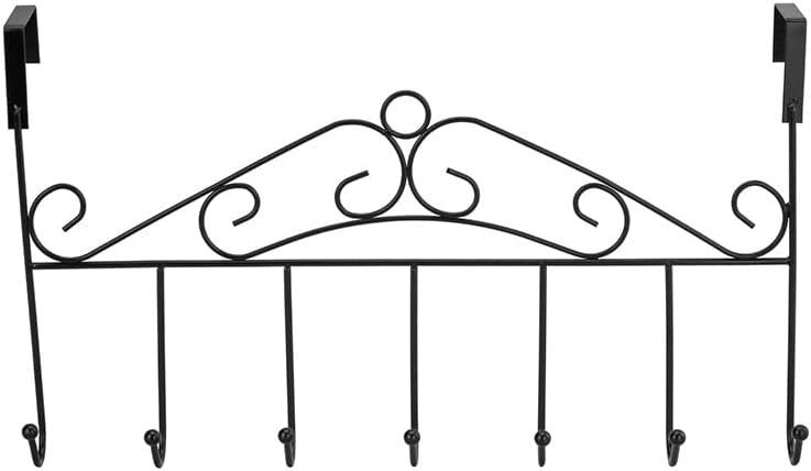 Miniatura 1 de plplaaoo Ganchos para colgar puertas, ganchos para colgar puertas, gancho organizador de puerta, colgador de abrigos sobre la puerta, 7 ganchos para