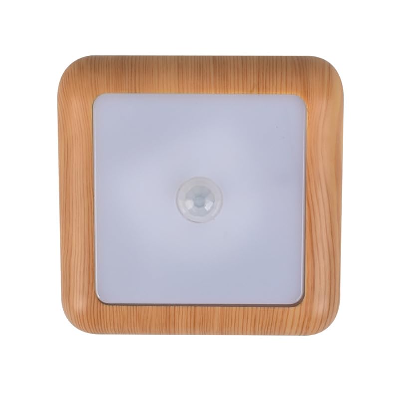 DUOBAGMA Sensor de movimiento LED luz nocturna funciona con pilas lámpara de noche redonda escalera luz dormitorio lámpara de pared para casa gabinete gabinete iluminación