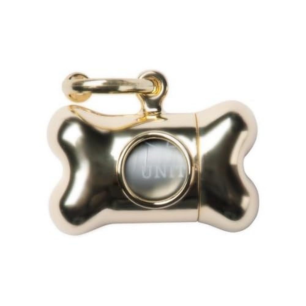 United Pets Bon Ton Nano Chrome Dog Waste Dispenser, Gold