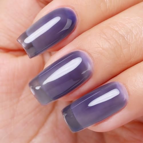 Imtiti Jelly - Esmalte de uñas UV, color azul profundo, transparente, para uñas, UV LED, transparente, de larga duración, para diseño de uñas, manicura salón de uñas para casa (10 ml)