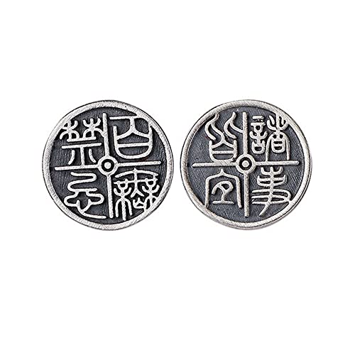 Boucles d'oreilles feng shui en argent sterling à porter au quotidien pour homme et femme