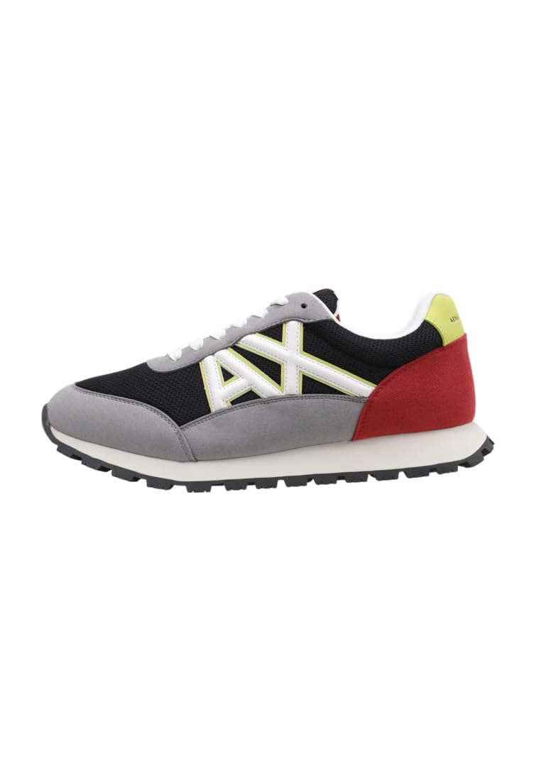 Armani Exchange Men's Multicolor Sneakers, 8 Uk, Xux263 Xv942 Drop Sneaker