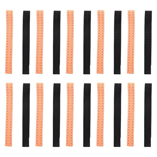 Diggtor 20 Piezas de Brazalete de Repuesto Ajustable Y Transpirable Correa Suave para Monitor de Frecuencia Cardíaca - (Negro + Naranja)