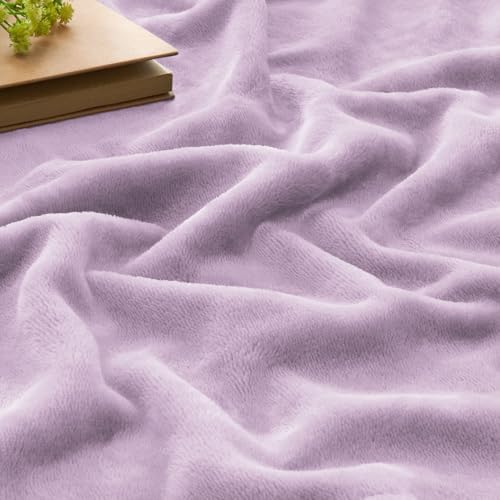 Image of BEDELITE Fleece Blanket Twin Size Lilac Throw Blankets for Couch & Bed, 300GSM Luxury Plush Cozy Fuzzy Blanket 60x80 inches, Super Soft Warm Lightweight Throw Blanket for Travel Camping