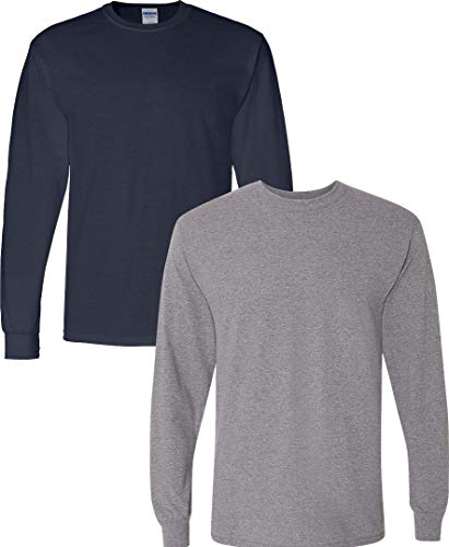 Image of Gildan Adult DryBlend Long Sleeve T-Shirt, Style G8400, 2-Pack