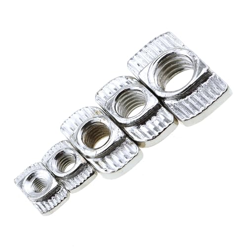 ZZHXSM Kit de porcas T 90 peças M3 M4 M5 M6 M8 T porca martelo porca de fixação niquelada aço carbon