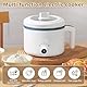 Elektrische Hot Pot, 1.7 L Tragbare Mini Antihaft Multikocher, 220V Elektrischer Kochtopf mit Duale Leistungssteuerun, Multifunktionaler Reisekocher, Anti-Trocken-Brandschutz