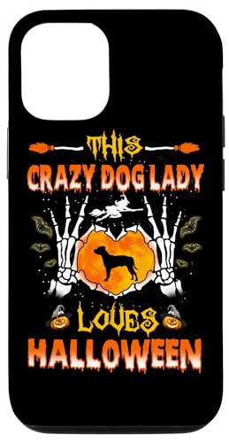Carcasa para iPhone 15 This Crazy Dog Lady Staffordshire Bull Terrier Halloween