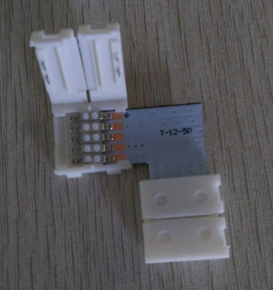 Wiring Connecting Terminals - 50pcs lot 12mm Width 5pin PCB Middle connectors L Shape Without Soldering for 12mm RGBW Strip