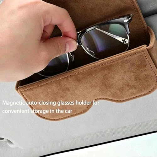 Image of 1 PCS Sunglass Holder for Car, Automotive Eyewear Storage Case, Compact Car Interior Accessories for Driving Convenience