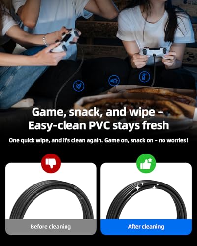 Superer 2 Pack 10 ft USB C Charging Cable Fit for PS5 Controller, PlayStation 5 DualSense, Xbox Series X/S Controllers, Xbox Elite Series 2 (Model 1914 1797), Fast Charger & Data Sync Replacement Cord - Image 6