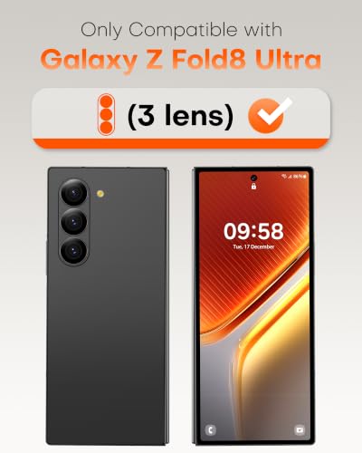 Image of TOCOL 2 Pack for Samsung Galaxy Z Fold 8 Ultra Camera Lens Protector