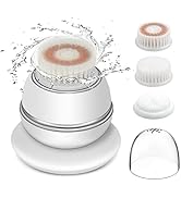 Facial Cleansing Brush Face Scrubber Electric Waterproof Face Cleansing Brush Wireless Charging T...