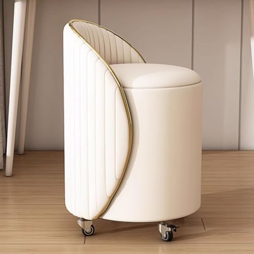 Stylish Modern Round Vanity Chair with Storage Upholstered Swivel Accent Stool for Living Room Bedroom Office Lounge - Comfortable Seating & Chic Design