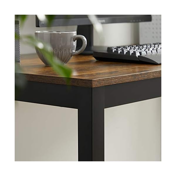 VASAGLE Large Computer Desk Sturdy Metal Frame Multifunctional Home Office Living Room Study Sturdy Modern - Image 9