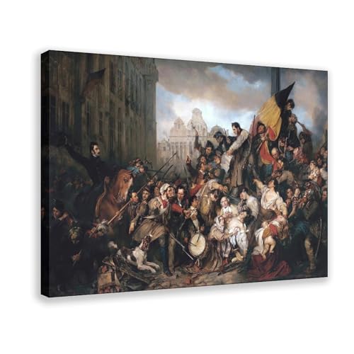 Toile Révolution belge Gustaf Wappers, décoration murale haut de gamme