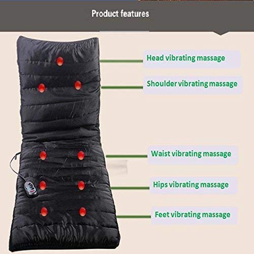 Image of Full Body Vibration Massage Mat with Heat, Foldable Massage Mattress, Soft Plush Massage Pad with Hand Controller, Multi-Zone Vibration Massage Mat for Home, Sofa, Bed and Floor
