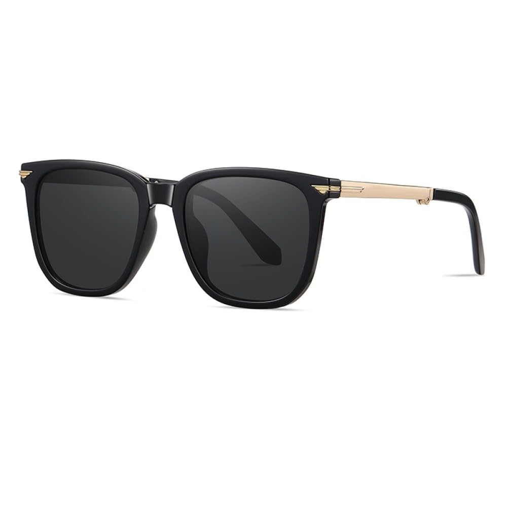 Gafas de sol polarizadas plegables ultraligeras para hombres y mujeres, gafas de sol cuadradas de aleación con bloqueo UV