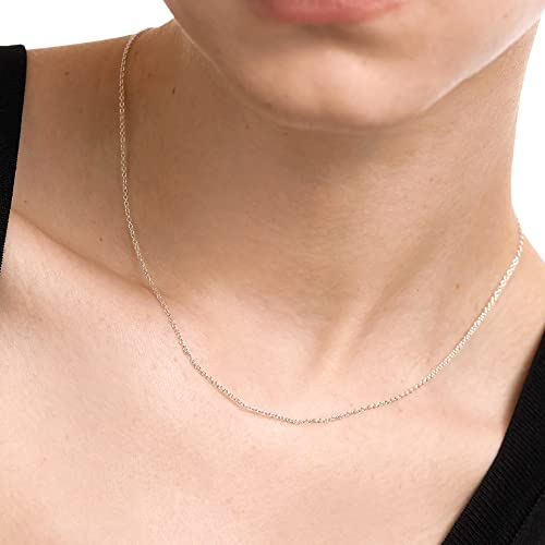 Wholesale 12 Pcs Silver Plated Solid Brass Fine Flat Cable Chains Bulk For Jewelry Making 18-30 Inches (26 Inch(2Mm)) #TOP2