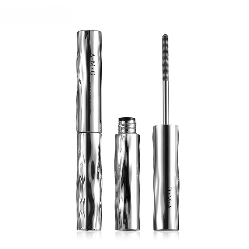 2026 New Metal Wand Mascara Waterproof Tubing Mascara with 3D Curling & Volumizing Smudge-Proof Long-Lasting Length Reusable Precision Applicator for Natural Defined Lashes (Black) (Black-1pc)