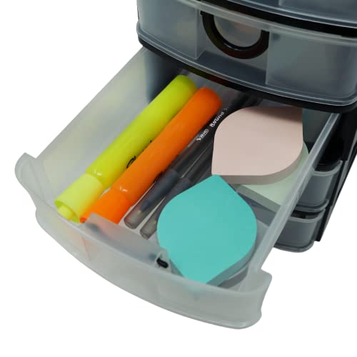 Massca 5 Drawer Storage Drawers and Personal Organizer, Heavy-Duty Plastic Containers for Storing Arts, Crafts, Sewing Accessories, Stationary, and T-Shirt Vinyl - Image 6