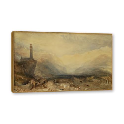 Déco intérieure classique avec la toile de maître Turner A83 sous cadre en teck noble