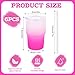 Whaline 6 Pack Frosted Sublimation Mini Gradient Color Tumblers 3oz Shot Glasses with Lid & Straw Insulated Mugs for Home Party Bar Tea Coffee Cocktails Drinks Gift Supplies