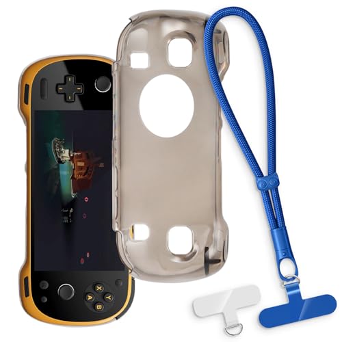 OAGELIM 2-in-1�ی�P�[�X�ƃ��X�g�X�g���b�v Ayaneo Pocket FIT �Ƃ̌݊������� ���O���\�ȃ��j���[�h�t���d�b�J�o�[�A����~�ߕ����h�~�O���b�v�n���h�� (�u���b�N + �u���[)