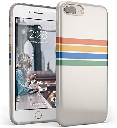 Casely iPhone 6/7/8 Plus Case | Totally Groovy | Rainbow Stripes Color Block | Classic Ultra Slim Design