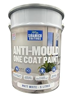 SIRAMICO COATINGS Anti-Mould Paint | 5 Litres | Superior 10 Year Anti Mould Resistant Paint for Bathrooms, Kitchens, Walls and Ceilings - Easy Brush & Roller Application