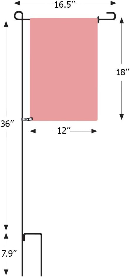 Vispronet He is Risen Garden Flag with Flagpole – 12in x 18in Religious Outdoor Easter Flag with 36in Flagpole for Homes, Yards, and Gardens – Double-Sided –Weather-Resistant Polyester