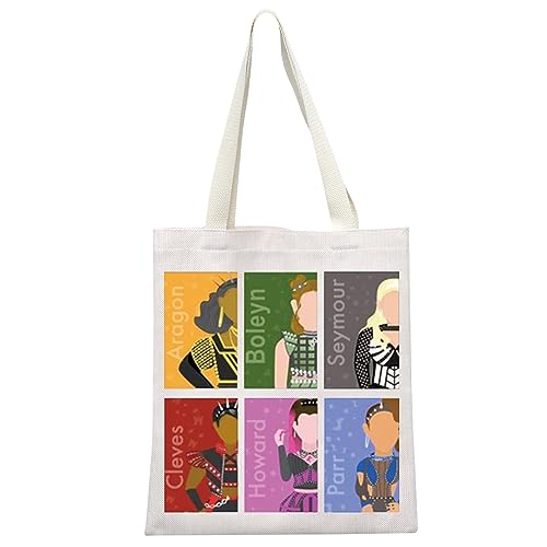 MYSOMY Six The Musical Gift Queens Broadway Musical Tote Bag Queens Musical Shoulder Bag Musical Theatre Fans Gift (UK Six Musical TB)