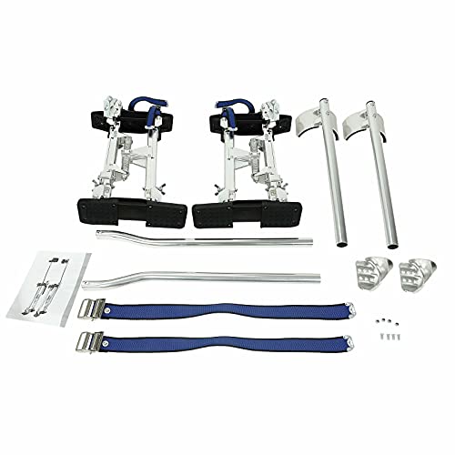 Vowagh 15"-23" Aluminum Drywall Stilts Tool Adjustable Lifts Tool For Taping Painting Painter Sliver #TOP4