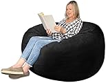 EDUJIN 3 ft Bean Bag Chairs: 3' Memory Foam Filled Bean Bag Chairs for Adults/Teens with Filling,Ult