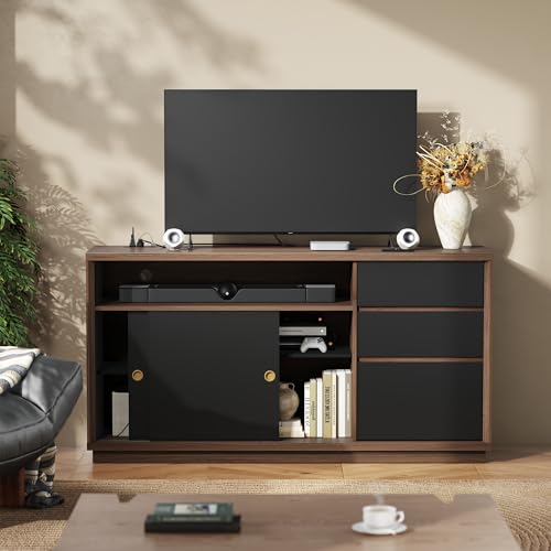Image of ModernMate 60 inch Lateral File Cabinet with 3 Dawers, Open Shelves