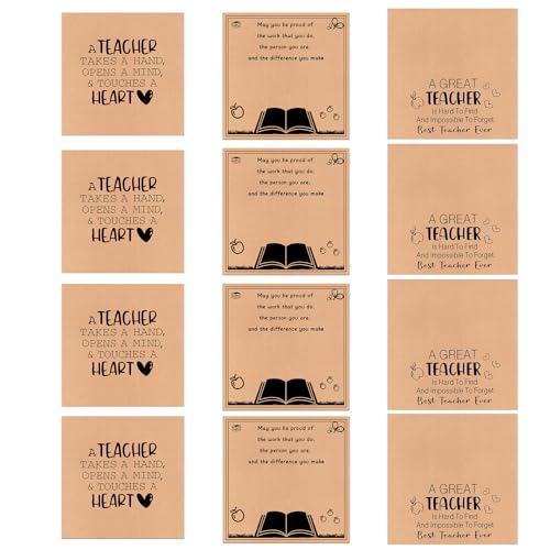 LYART 12Pcs Teacher Appreciation Bracelets Gifts in Bulk for Women, with Thank You Message Cards from Student, Teacher Bracelet Jewelry Gifts Bulk for Women