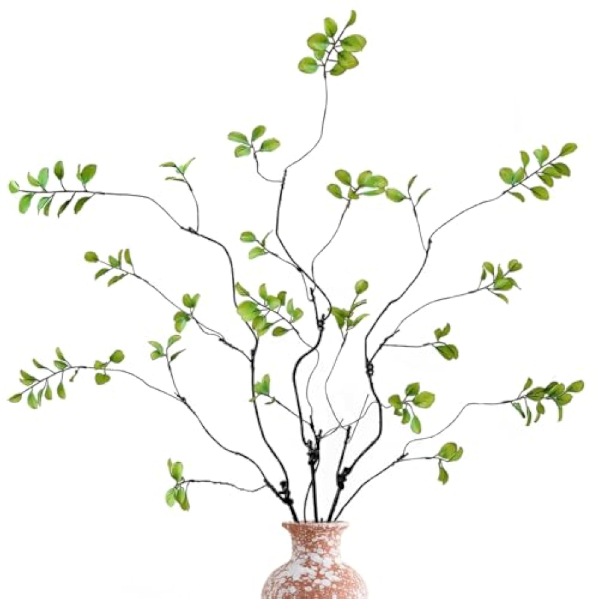 Artificial Ficus Branches, 4 Pcs Faux Eucalyptus Stems