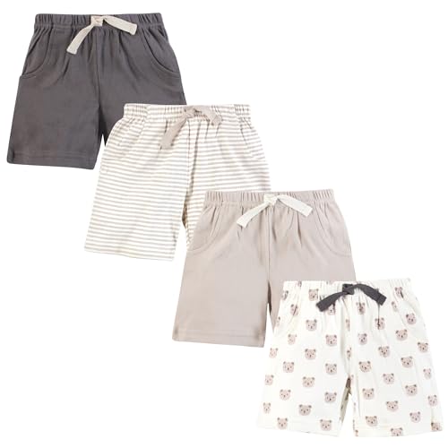 Shorts unisexes pour bébé Hudson Baby lot de 4 en coton doux
