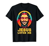 Photo Gallery jesus loves me artsy cool artistic christian graphic maglietta Photo Gallery jesus loves me artsy cool artistic christian graphic maglietta