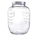 Diamond Star Glass Storage Jar Large Canning Jar Wide Mouth Candy Jars with Brushed Tin Lid (1 Gallons)
