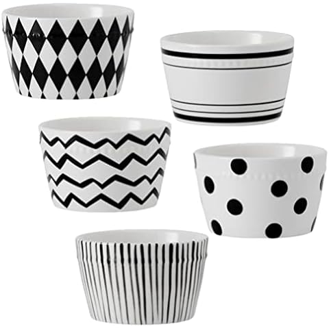 Cabilock 5pcs Ceramic Soup Bowls Set Cover