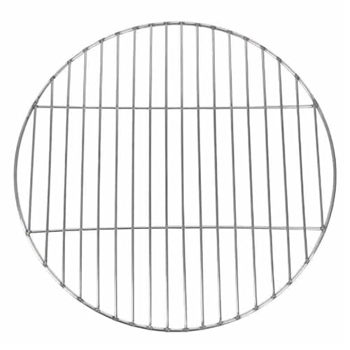 Générique Filet de Barbecue de Cuisson Rond en Acier Inoxydable, Grille de Barbecue Résistante à la Rouille, Accessoire de Cuisson en Plein Air pour Jardin, Camping et Pique-nique (45X45cm)
