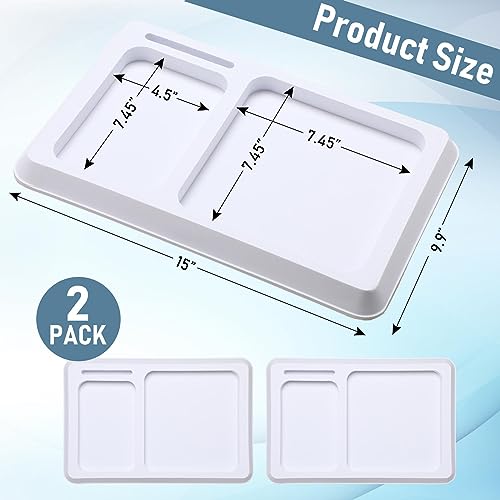 2 Pcs EVA Foam Boat Dash Pad 2 Compartment Cell Phone Boat Dash Accessory Boat Phone Holder Adhesive Backing Boat Dash Organizer for Sea Marine Fishing Boating Center Deck Tool Accessories (White) - Image 3