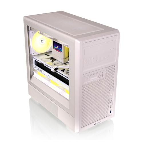 Image of Thermaltake Retro 260; Micro Chassis; 2x120mm PWM Fans Included; mATX /mITX Support; 280mm Rad Support; 370mm GPU Clearance; 165mm Air Cooler Clearance; GPU Support Brace; Grey /Beige; CA-11P-00SQWN-00