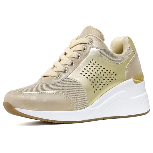 Image of Cestfini Wedge Sneakers for Women - Wedge Tennis Shoes Non-Slip Women Fashion Sneakers