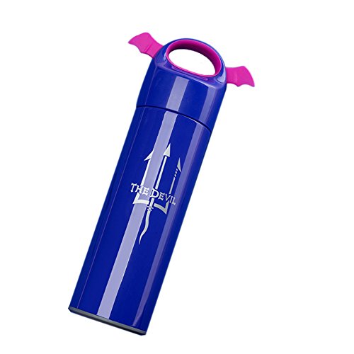 Chinashow 13.7 OZ(400ml) Lovely Devil Wing Water Bottle Insulated Stainless Steel Water Bottle [blue]