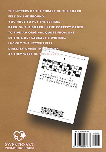 FALLEN PHRASES PUZZLE BOOK: OSCAR WILDE APHORISMS & QUOTES: hours of fun trying to descramble the 100 top quotes using the scrambled letter fallen on the bottom. You will love it! - Image 2