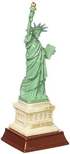 Statue of Liberty 6'' Replica with Carved Wooden Base
