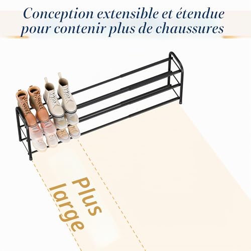 Porte-chaussures extensible ENJOYBASICS pour libérer l'espace au sol de votre entrée - 8